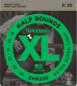 D'ADDARIO EHR330 - струны для электрогитары, Extra-Super Light - экстра супертонкие, 8-38