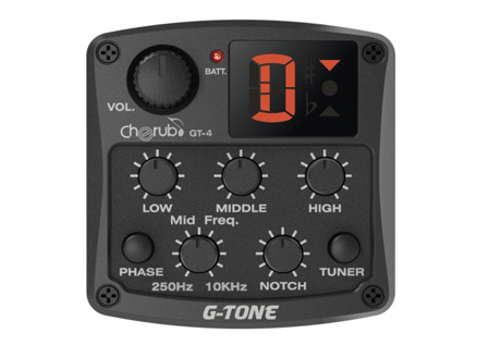 Cherub GT-4 - Гитарный эквалайзер цифровой 3-х полосный с тюнером и контролем средних частот