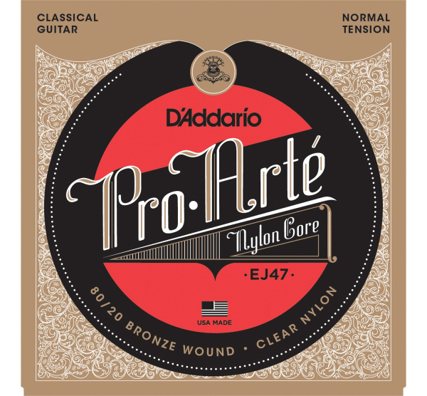 D'ADDARIO EJ47 - струны для классической гитары, Gold, Normal Tension 