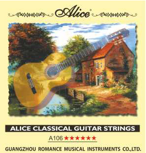 Alice A106-H - Струны для классической гитары, чистый нейлон - посеребренная медь, сильное н