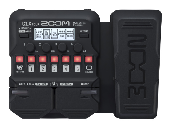 Zoom G1X FOUR - гитарный процессор мультиэффектов с педалью экспрессии