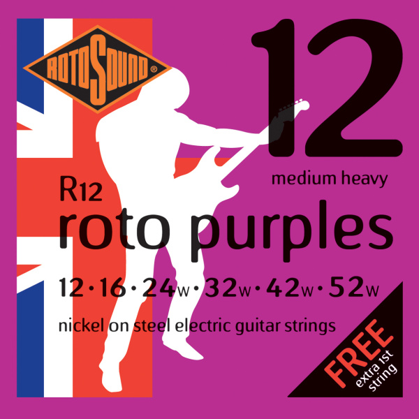 ROTOSOUND R12 - струны для электрогитары, никелевое покрытие, 12-52 