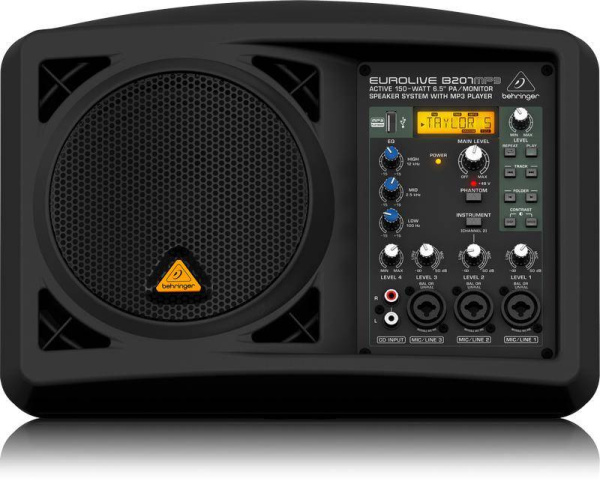 BEHRINGER B207MP3 - активная акустическая система с MP3/монитор , 6,5", 150Вт