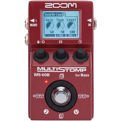 Zoom MS-60B - компактная мульти педаль эффектов для бас-гитары