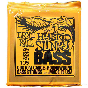 ERNIE BALL 2833 Nickel Wound Slinky Hybrid 45-105 - Струны для бас-гитары