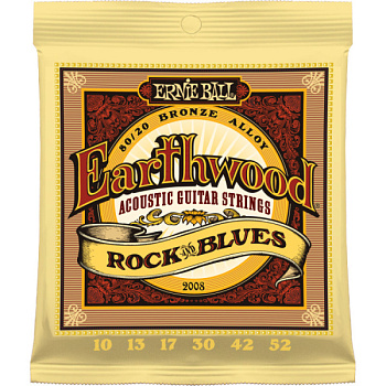 Ernie Ball 2008 - комплект струн Earthwood 80/20 Bronze Rock and Blues для акустической гитары