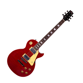 REDHILL LPX200/TRD - эл.гитара, Les Paul, H+H, 2V/2T/3P, клен/окоуме, цвет красный 