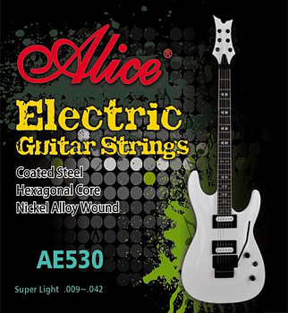 Alice AE530SL 531 - струны для электрогитары, нерж. сталь, никелевая оплетка, 09-42