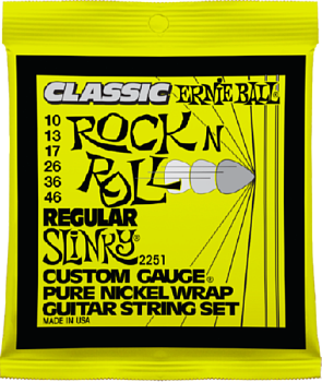 Ernie Ball 2251 - струны для электрогитары (10-13-17-26-36-46), никелевая навивка