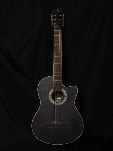 Livingstone Folkblues BK - гитара 39" с вырезом, широким грифом, цвет черный