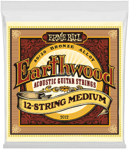 Ernie Ball 2012 - струны для 12стр. акуст.гитары Earthwood 80/20 Bronze 12 Medium 