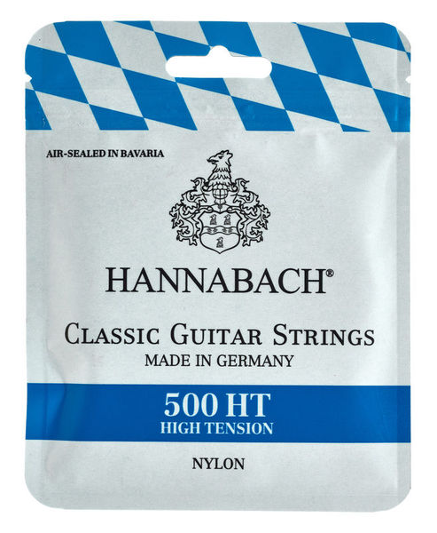 Hannabach 500HT - Комплект струн для классической гитары, посеребренная медь, сильное натяжение