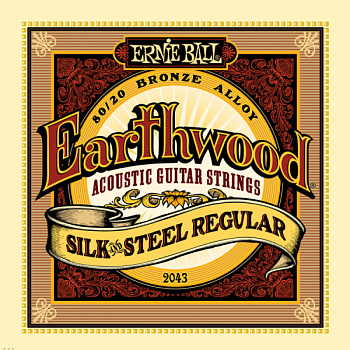 Ernie Ball 2043 - струны для акуст.гитары Earthwood 80/20 Bronze Silk & Steel Soft