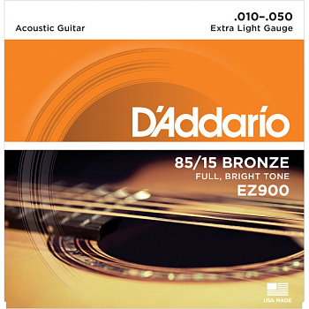 D'ADDARIO EZ900 - струны для акустической гитары, бронза 85/15