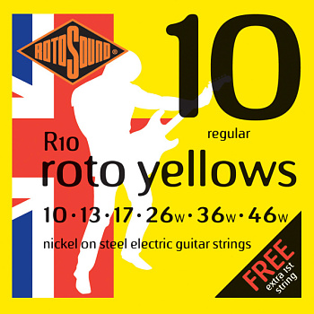 ROTOSOUND R10 - Струны для электрогитары, никелевое покрытие, 10-46 