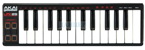 AKAI PRO LPK25 - портативный USB/MIDI - контроллер, 25 чувствительных мини-клавиш, арпеджиатор