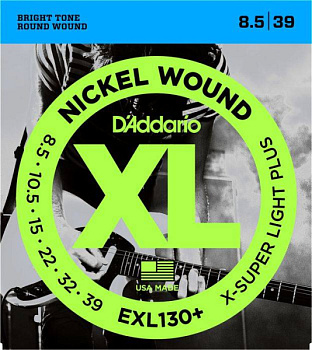 D'Addario EXL130+ - Струны для электрогитары, экстрасупертонкие плюс, никель, 8,5-039