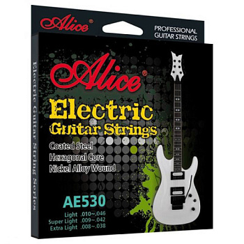 Alice AE530L 532 - струны для электрогитары, нерж. сталь, никелевая оплетка, 10-46