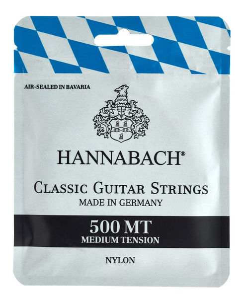 Hannabach 500MT - Комплект струн для классической гитары, посеребренная медь, среднее натяжение