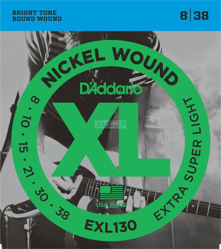 D'ADDARIO EXL130 - струны для электрогитары,, Extra Super Light, никель, 8-38
