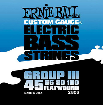 Ernie Ball 2806 - струны для бас-гитары Flat Wound Bass Group III (45-65-80-100)